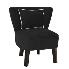 retro armchair with a cushion • black | seat height 430 mm product photo
