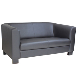 lounge settee | 2-seater • black | seat height 430 mm product photo