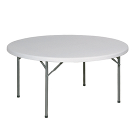 folding table white round Ø 1530 mm H 720 mm product photo