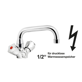 basin mixer NEON two-handle mixer tap pressureless one hole product photo