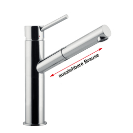 Spültischbatterie lever mixer tap high pressure retractable outreach 220 mm product photo