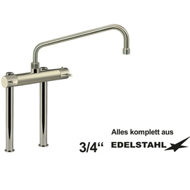 thermostatic mixer tap 3/4'' outreach 300 mm discharge height 400 mm product photo