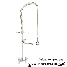 rinse sink mixer 3/4" two-hole two-handle mixer tap | discharge height 300 mm product photo