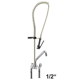 rinse sink mixer 1/2" outreach 300 mm outreach 400 mm (shower) two-hole H 1150 mm product photo