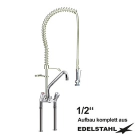 rinse sink mixer 1/2" two-hole two-handle mixer tap | discharge height 550 mm product photo