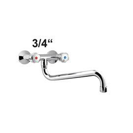 Wall mounted battery profi 3/4" outreach 300 mm swivel spout below product photo