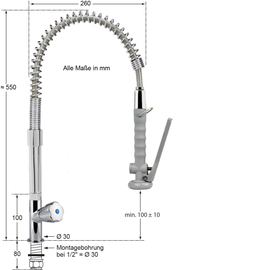 dish shower VARIO pressure-resistant 1/2" product photo  S