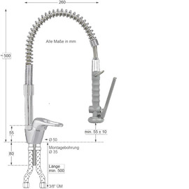 Hand shower VARIO 1/2" lever mixer tap | grey product photo  S