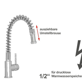 Spültischbatterie anya 1/2" lever mixer tap | pressureless product photo