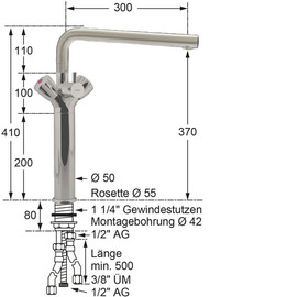 Column battery optimu 1/2" A 300 mm product photo  S
