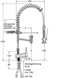Hand shower ecotop 1/2" lever mixer tap | grey product photo  S