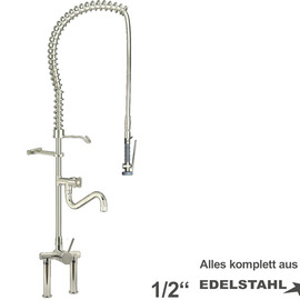 Pre-rinse shower topmax 1/2" lever mixer tap on a pillar product photo