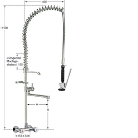 Pre-rinse shower ecotop 1/2" two-handle mixer tap | grey product photo  S