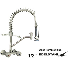 Pre-rinse shower 1/2" wall-mounted two-handle mixer tap H 550 mm product photo