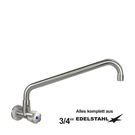 wall valve clarix C-spout angled hexagonal grip A 450 mm product photo