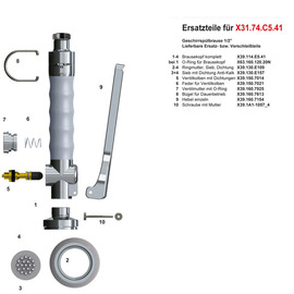 dish shower 1/2" | grey product photo  S