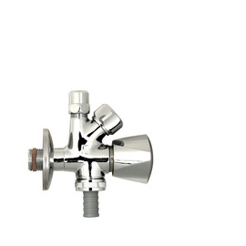 Corner control valve 1/2" with dishwasher connection product photo