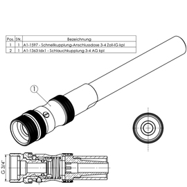 Screw connection with V2A coupling product photo  S