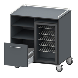 outdoor service station with fridge 63 ltr | 1 bottle drawer product photo
