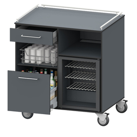 outdoor service station with fridge 42 ltr | 1 drawer | 1 bottle drawer product photo