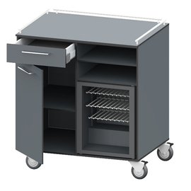 outdoor service station with fridge 42 ltr | wing door | 1 drawer product photo