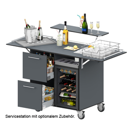 outdoor service station with fridge 42 ltr | wing door product photo  S