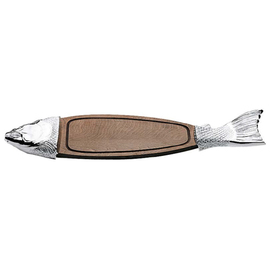 salmon plate ISEO wood silver plated | 870 mm x 190 mm product photo