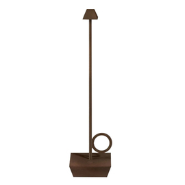 rechargeable table lamp BUGIA corten-coloured H 320 mm product photo