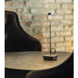 rechargeable table lamp BUGIA corten-coloured H 320 mm product photo  S