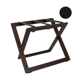 suitcase stand wood walnut coloured | black nylon straps | 575 mm x 390 mm H 465 mm product photo