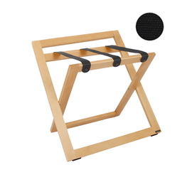suitcase stand wood natural-coloured | black nylon straps | wall spacer | 575 mm x 450 mm H 560 mm product photo