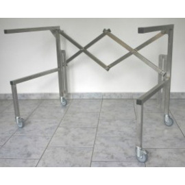 foldable parking stand wheeled yes stainless steel | 300 - 1200 mm x 600 mm H 760 mm product photo