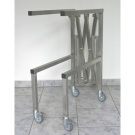 foldable parking stand wheeled yes stainless steel | 300 - 1200 mm x 600 mm H 760 mm product photo  S