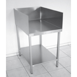 egg cracking table stainless steel with bottom shelf | upstand 300 mm at three side W 800 mm L 550 mm H 850 mm product photo