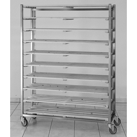 bread shelf trolley with 10 wooden grids | horizontal | 1270 mm x 410 mm H 1650 mm product photo