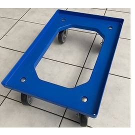 Dollies plastic blue suitable for bread crates 600 x 400 mm product photo
