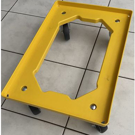 Dollies plastic yellow suitable for bread crates 600 x 400 mm product photo