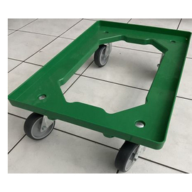 Dollies plastic green suitable for bread crates 600 x 400 mm product photo