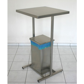 bar table stainless steel with waste collector | 500 mm x 500 mm H 1100 mm product photo