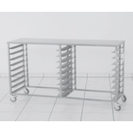 table trolley | glazing trolley crosswise shelves | 1280 mm x 410 mm H 850 mm product photo
