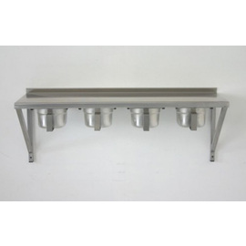 wall shelf | spice board incl. 4 spice chutes GN 1/4 - 100 mm | 935 mm x 300 mm product photo