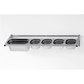 wall shelf | spice board suitable for containers GN 1/3 | GN 1/6 | GN 1/9 | 1000 mm x 270 mm product photo