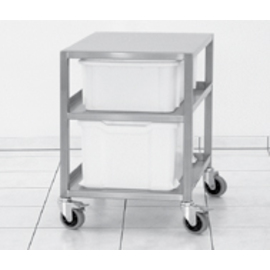 condiment trolley stainless steel with 1 + 1 plastic containers | 500 mm x 630 mm H 760 mm product photo