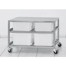 condiment trolley stainless steel with 2 + 2 plastic containers | 920 mm x 630 mm H 760 mm product photo