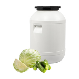 cabbage barrel 65 ltr HDPE white H 603 mm product photo  S