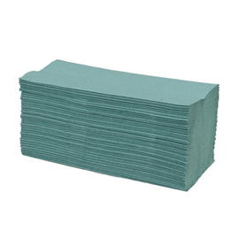 folded towels | pallet purchase V-fold 1 ply green 250 mm x 230 mm 38 g/m² product photo