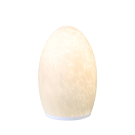 rechargeable table lamp NEOZ EGG Fritted glass white Ø 120 mm H 180 mm product photo