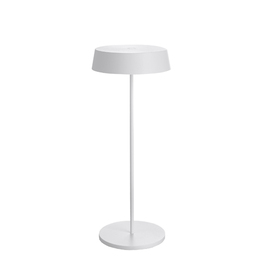 LED battery table lamp DISQA white Ø 120 mm H 295 mm product photo