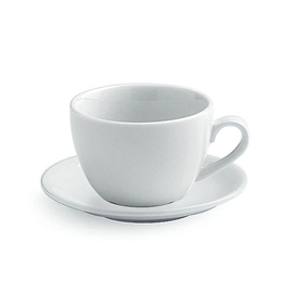 tea cup 200 ml with saucer ALBERGO porcelain white product photo