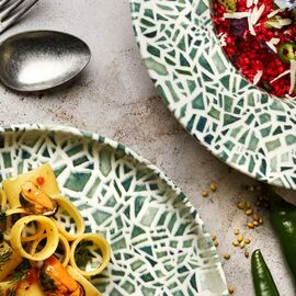 plate ATTITUDE EMERALD with edge porcelain Ø 230 mm product photo  S
